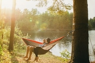 2 person hammocks outdoors